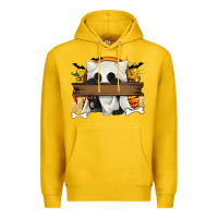 Lemon Personalized Halloween Ghost Cat Premium Hoodie - texasbilliewilder