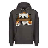 Smoke Personalized Halloween Ghost Cat Premium Hoodie - texasbilliewilder