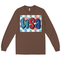 Chestnut usa retro Long Sleeve Tee - MaliasSmallBusiness