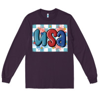 Plum usa retro Long Sleeve Tee - MaliasSmallBusiness