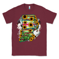 Burgundy Rhode island State aMp Classic Tee - RanaPortraitStore