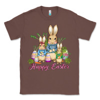 Chestnut easter bunny family wıth carrots and eggs Classic Tee - AdoDesignShop
