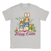 Moon Dust easter bunny family wıth carrots and eggs Classic Tee - AdoDesignShop