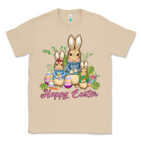 Mushroom easter bunny family wıth carrots and eggs Classic Tee - AdoDesignShop
