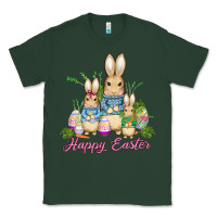 Sports Green easter bunny family wıth carrots and eggs Classic Tee - AdoDesignShop