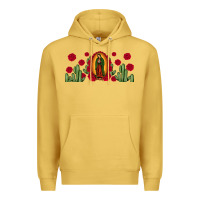 Antique Gold lady of Guadalupe cactus rose Premium Hoodie - JahusDesignShop