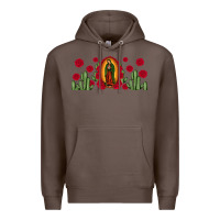 Coffee lady of Guadalupe cactus rose Premium Hoodie - JahusDesignShop