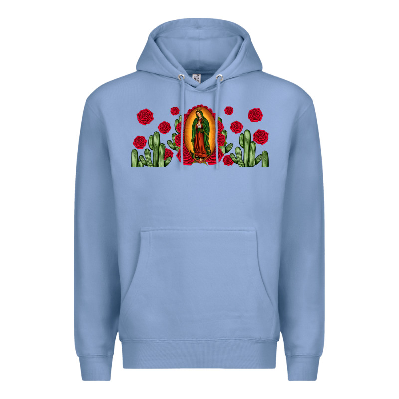 Lady Of Guadalupe Cactus Rose Premium Hoodie by JahusDesignShop | Teevron