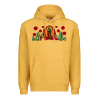Mustard lady of Guadalupe cactus rose Premium Hoodie - JahusDesignShop