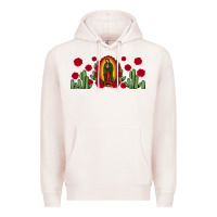 Pale Pink lady of Guadalupe cactus rose Premium Hoodie - JahusDesignShop