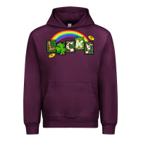 Mauve Wine Lucky St. Patrick's Day Urban Hoodie - CowGirlArtShop