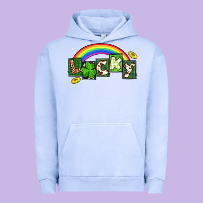 Lucky St. Patrick's Day Urban Hoodie Designed By Cowgirlartshop