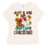 Bone just a girl who loves chickens Ladies Tee - Zillion Design Studio
