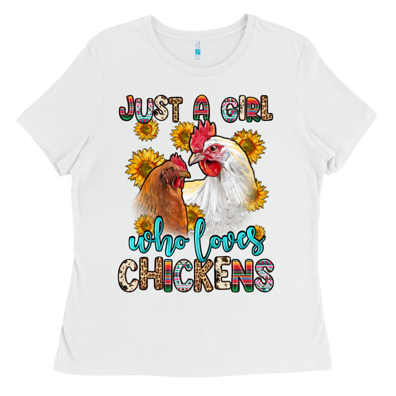 Just A Girl Who Loves Chickens Ladies Tee by Zillion Design Studio | Teevron