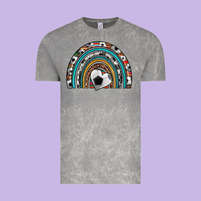 Soccer Rainbow Vintage Tee Designed By Artiststas