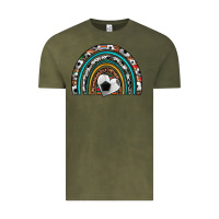 Vintage Olive soccer rainbow Vintage Tee - Artiststas
