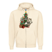 Festive Af Christmas Middle Finger Zipper Hoodie | Teevron