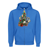 True Royal Festive af Christmas middle finger Zipper Hoodie - NancyCooperArtShop
