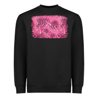 Black Distressed breast cancer background Heavyweight Sweatshirt - Jasminsmagicworld
