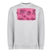 Heather Grey Distressed breast cancer background Heavyweight Sweatshirt - Jasminsmagicworld