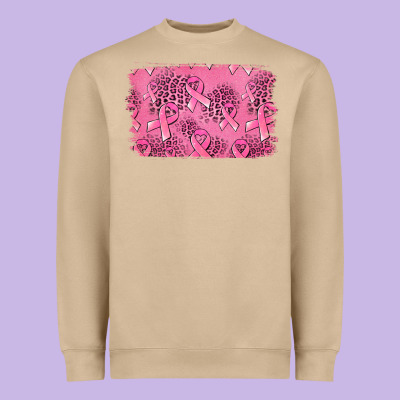 Distressed Breast Cancer Background Heavyweight Sweatshirt Designed By Jasminsmagicworld