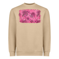 Mushroom Distressed breast cancer background Heavyweight Sweatshirt - Jasminsmagicworld
