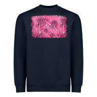 Navy Distressed breast cancer background Heavyweight Sweatshirt - Jasminsmagicworld