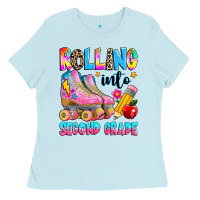 Baby Blue rolling into second grade Ladies Tee - texasbilliewilder