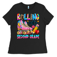 Black rolling into second grade Ladies Tee - texasbilliewilder