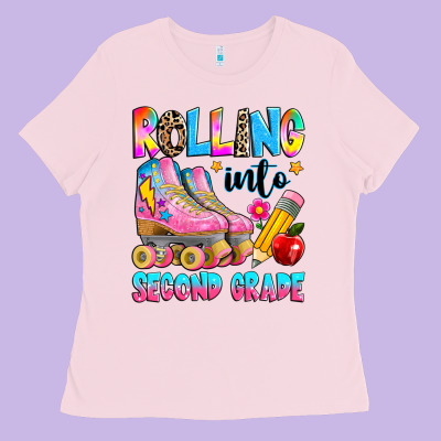 Rolling Into Second Grade Ladies Tee Designed By Texasbilliewilder