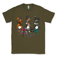 Army Green Hoppy Easter Classic Tee - CowhideDigitalArt