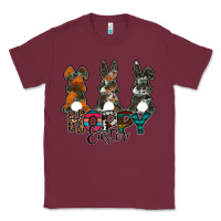 Burgundy Hoppy Easter Classic Tee - CowhideDigitalArt