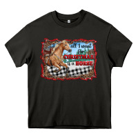 Asphalt all i want for christmas is a horse  with farm Heavy Core Tee - RanaPortraitStore