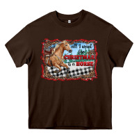All I Want For Christmas Is A Horse  With Farm Heavy Core Tee | Teevron