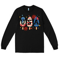 Black usa popsicles Long Sleeve Tee - MaliasSmallBusiness