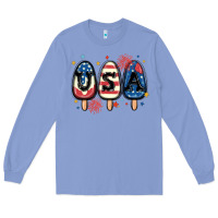 Colony Blue usa popsicles Long Sleeve Tee - MaliasSmallBusiness