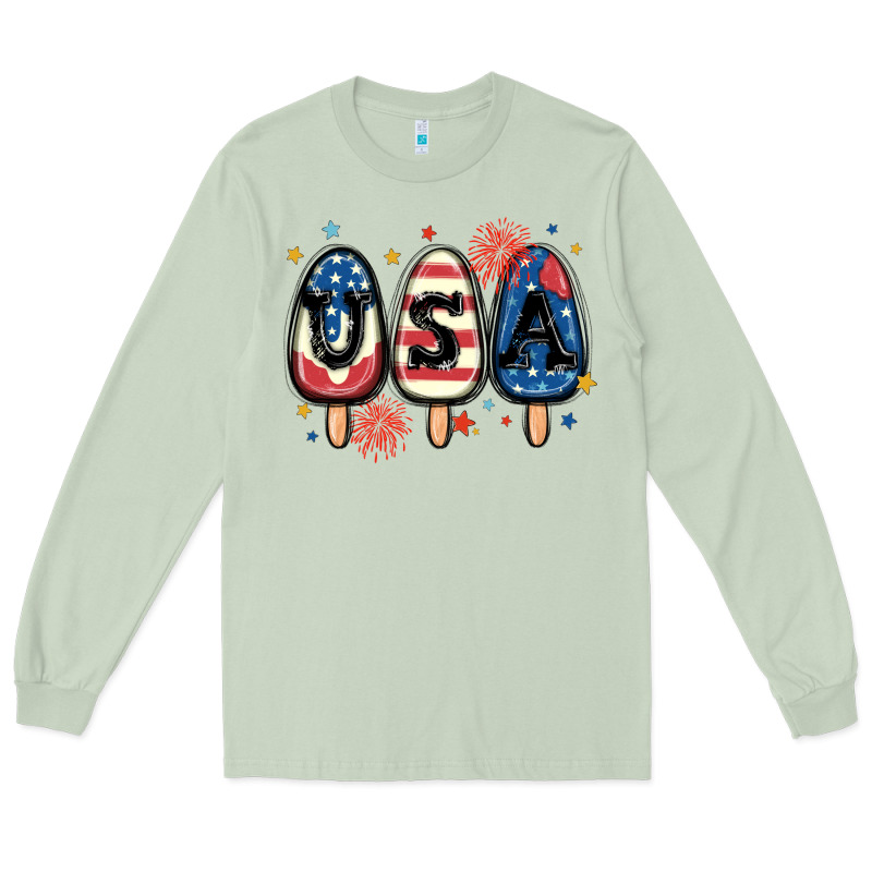 Usa Popsicles Long Sleeve Tee by MaliasSmallBusiness | Teevron