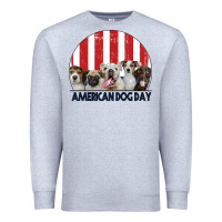Heather Grey American Dog Day Premium Sweatshirt - Bettercallsaul
