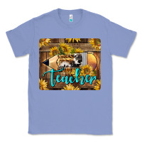 Colony Blue Western Teacher Pencil With Sunflowers Classic Tee - LillyAllenDesigns