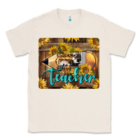 Natural Western Teacher Pencil With Sunflowers Classic Tee - LillyAllenDesigns