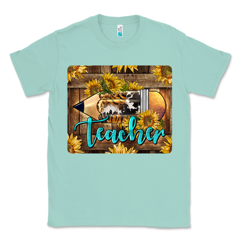Western Teacher Pencil With Sunflowers Classic Tee by LillyAllenDesigns | Teevron
