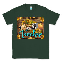 Sports Green Western Teacher Pencil With Sunflowers Classic Tee - LillyAllenDesigns