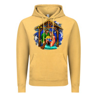 Vintage Mustard jesus and mary with god Vintage Hoodie - AdoDesignShop