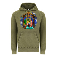 Vintage Olive jesus and mary with god Vintage Hoodie - AdoDesignShop