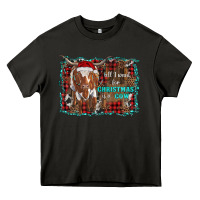 Asphalt all i want for christmas is a cow longhorn Heavy Core Tee - RanaPortraitStore