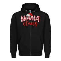 Black Mama Claus Zipper Hoodie - MaliasSmallBusiness