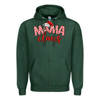Sports Green Mama Claus Zipper Hoodie - MaliasSmallBusiness
