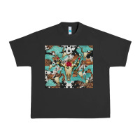 Pigment Black bull skull flowers cowhides and leopard Urban Heavy Tee - Artiststas