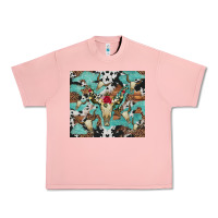 Salmon bull skull flowers cowhides and leopard Urban Heavy Tee - Artiststas