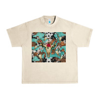 Bull Skull Flowers Cowhides And Leopard Urban Heavy Tee | Teevron